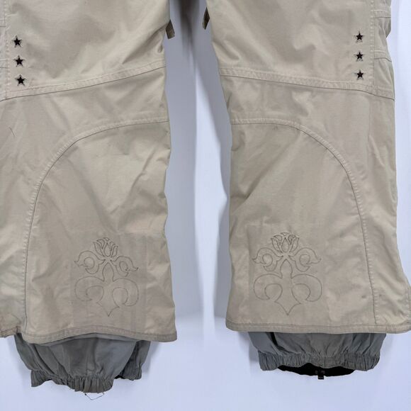 BURTON Beige Helsinki Adjustable Waist Snow Snowboard Ski Pants Size M - Picture 5 of 9